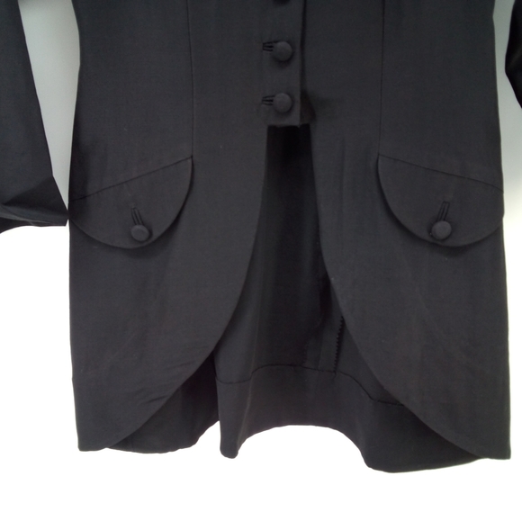 Vintage An Original by the House of Pilcher Black Blazer Dress Evening Jacket 8 - Picture 4 of 7